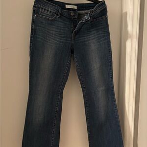Levi's VTG Y2K 545 Low Boot Cut Jeans Dark Blue Stretch Denim Size 12
